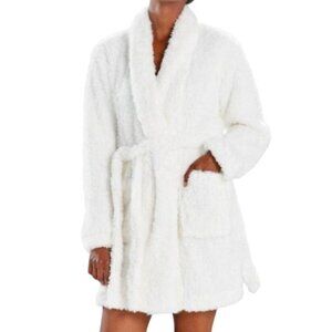 NATORI Women's Plush “DREAM CATCHER” Ivory Robe / Size L/XL $68 Cozy Winter